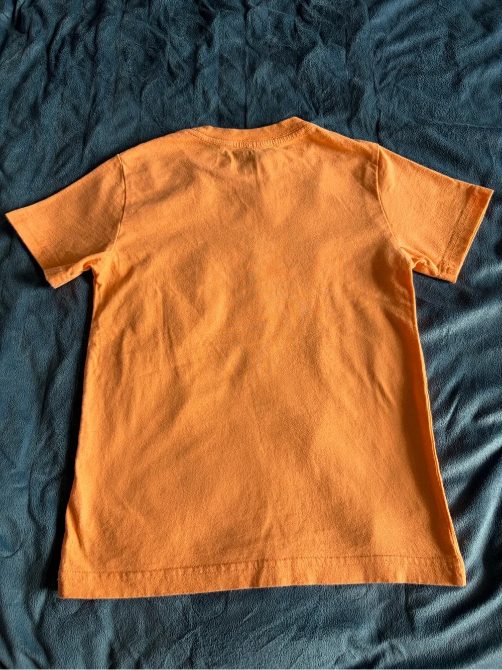 Ralph Lauren Orange Short Sleeve Big Pony Logo Tee with Blue Logo